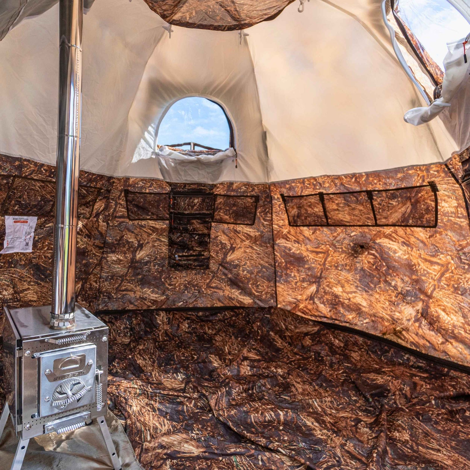 RBM All-Seasons tent UP-2 Mini for 1-3 person + Wood Stove Caminus S