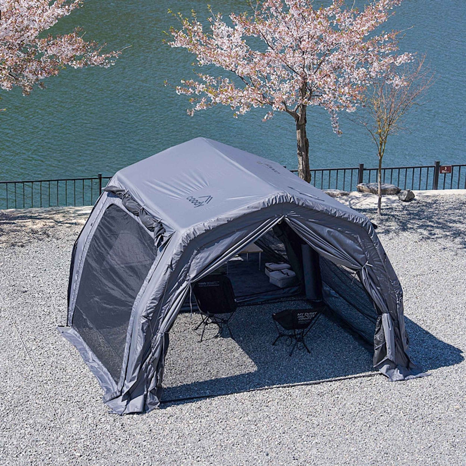 Coody AirTarp Forest Green - Toldo inflable para tienda de campaña (17,2, 13,6, cubo, 10,0)