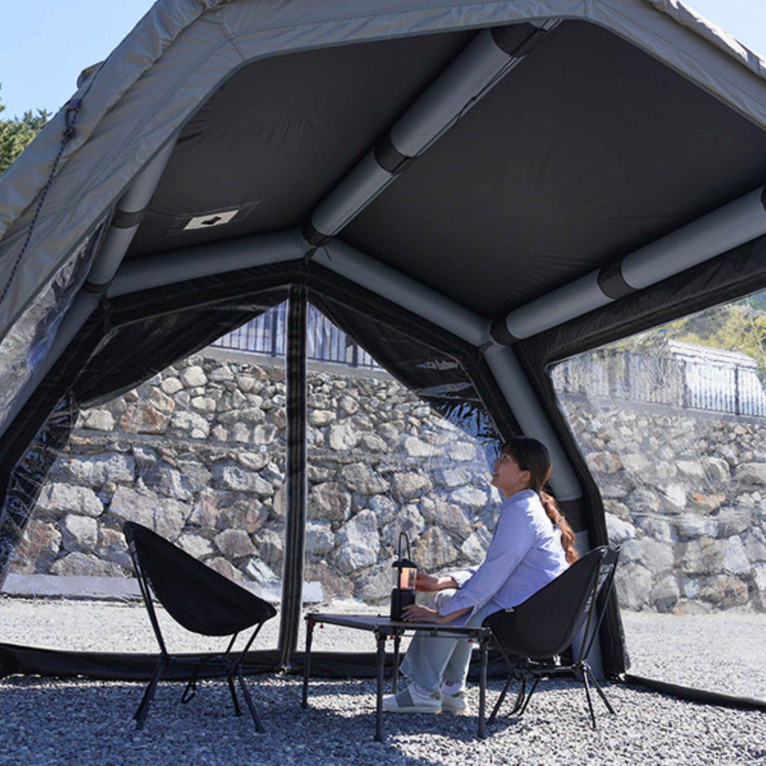 Coody AirTarp Forest Green - Toldo inflable para tienda de campaña (17,2, 13,6, cubo, 10,0)