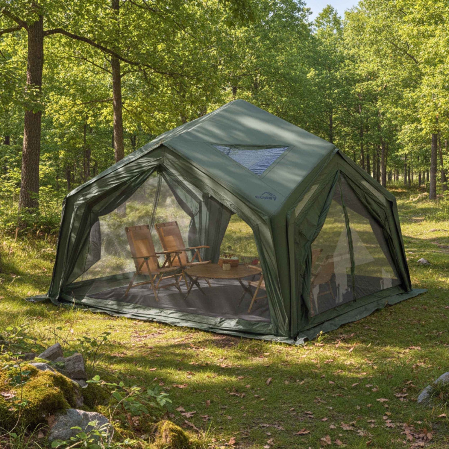 Coody | RBM Hub Inflatable Tent for 2-6 Person (Forest Green)