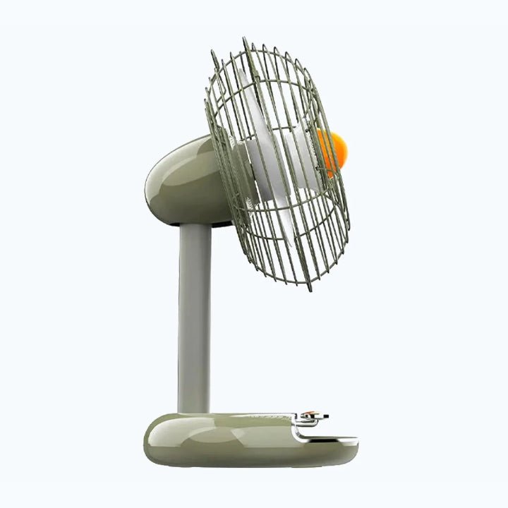 Small Desk Fan Usb Powered - Portable Quiet Vintage Oscillating Fan 2 Speeds