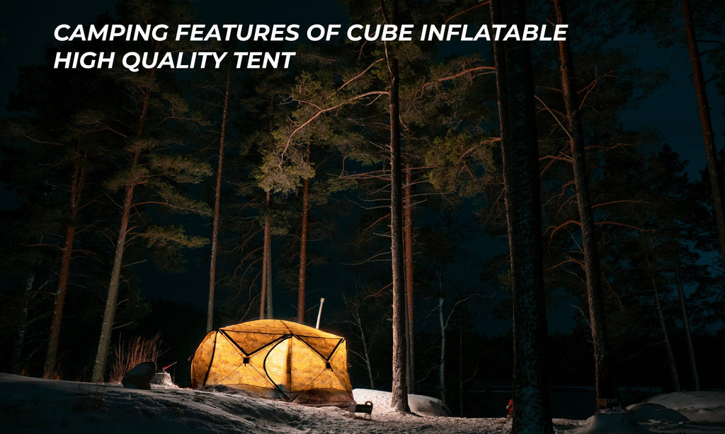 Camping features of cube inflatable high quality tent