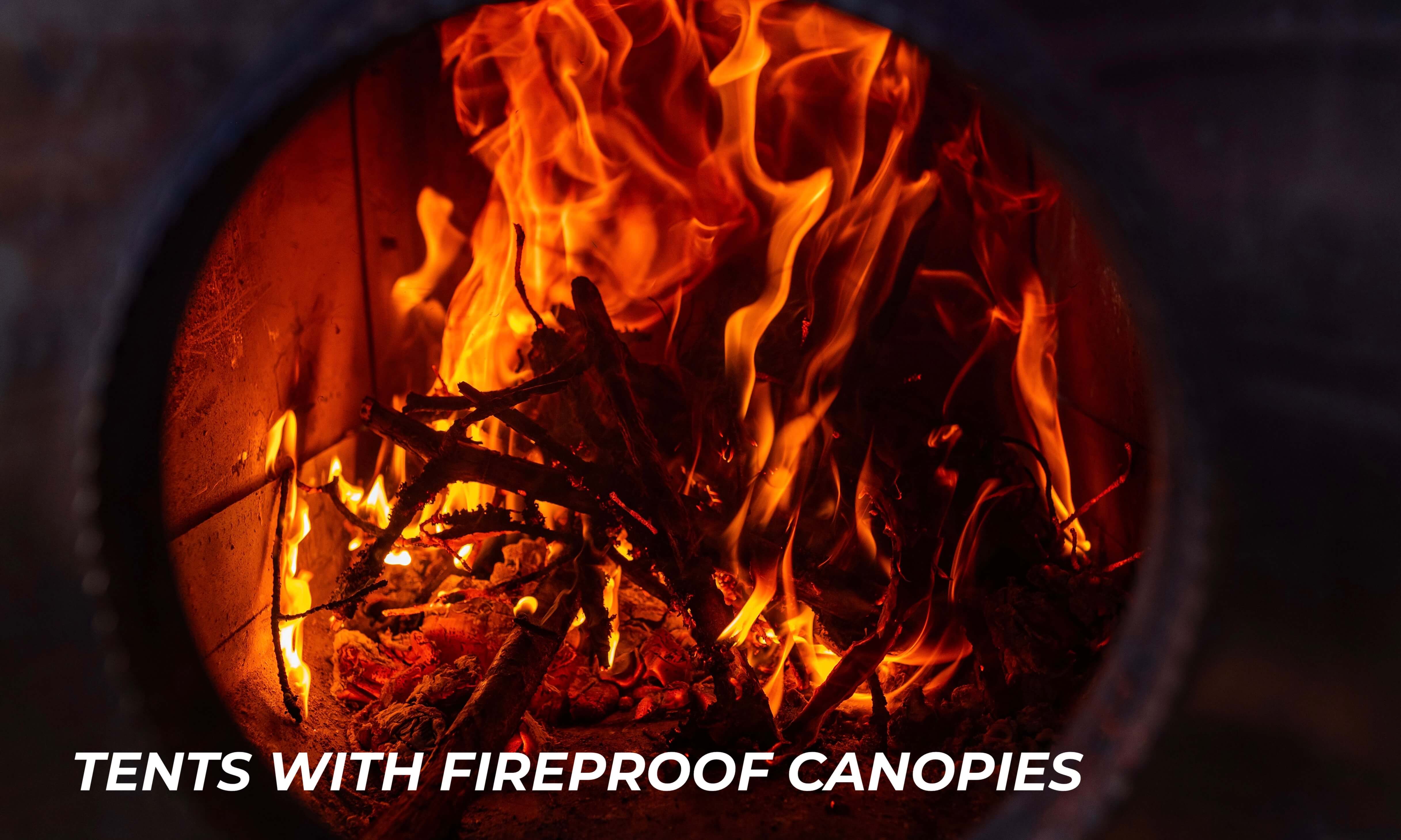 ️⃣ Tents with Fireproof Canopies