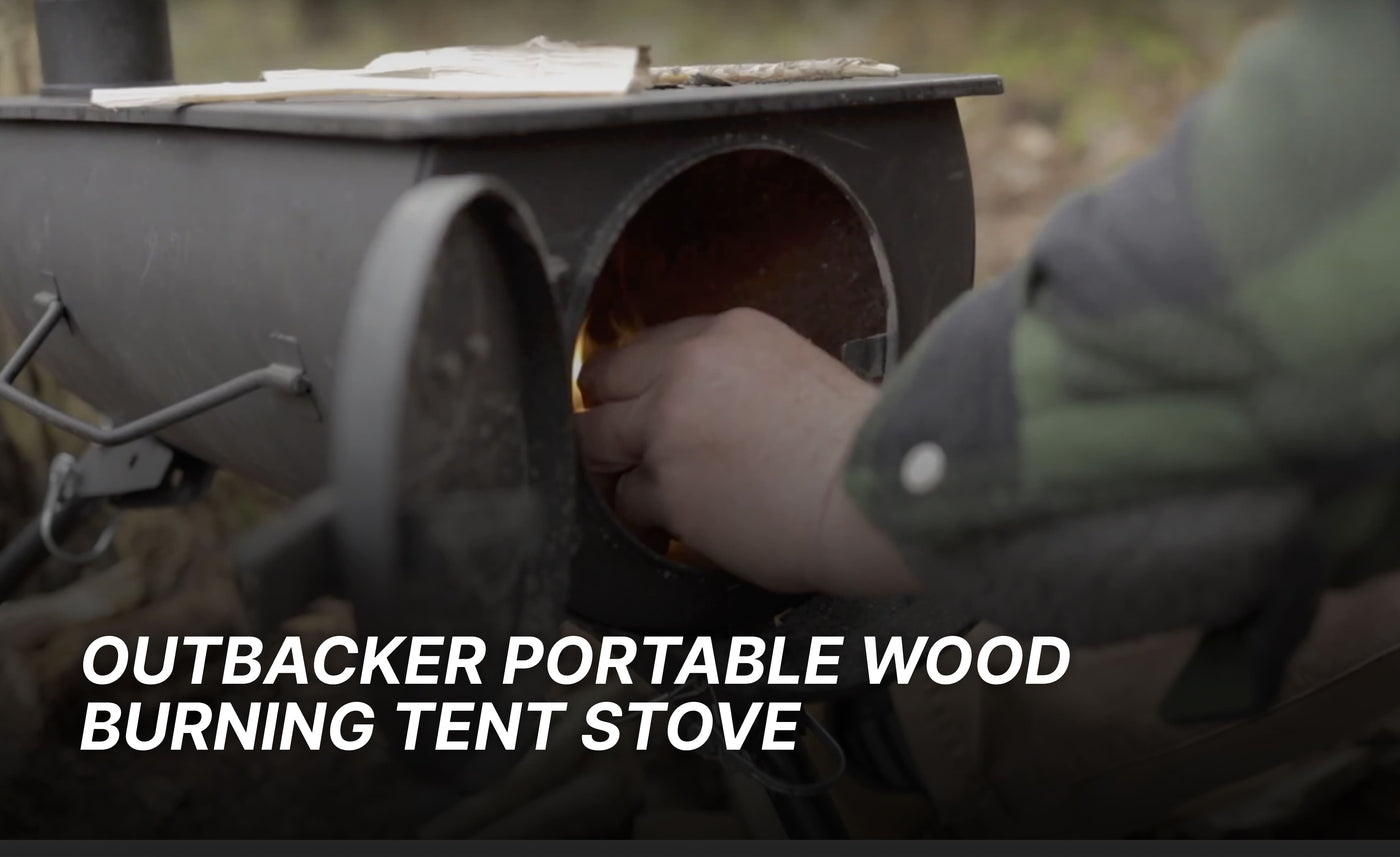 Outbacker portable wood burning tent stove