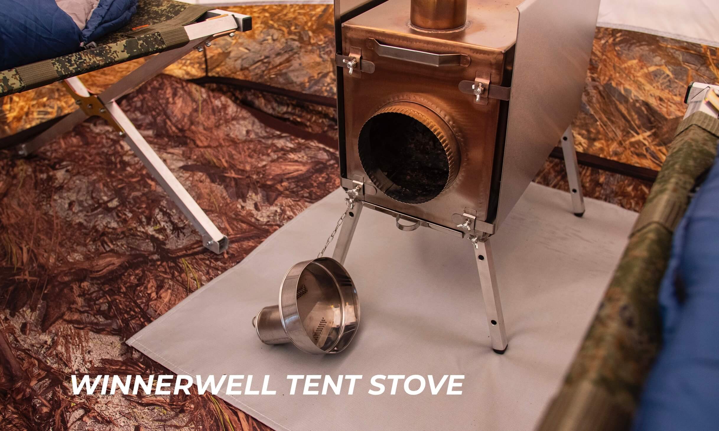 Winnerwell Woodlander Medium Tent Stove | Tiny Portable Wood Burning Stove  for Tents, Shelters, and Camping | 800 Cubic Inch Firebox | Precision
