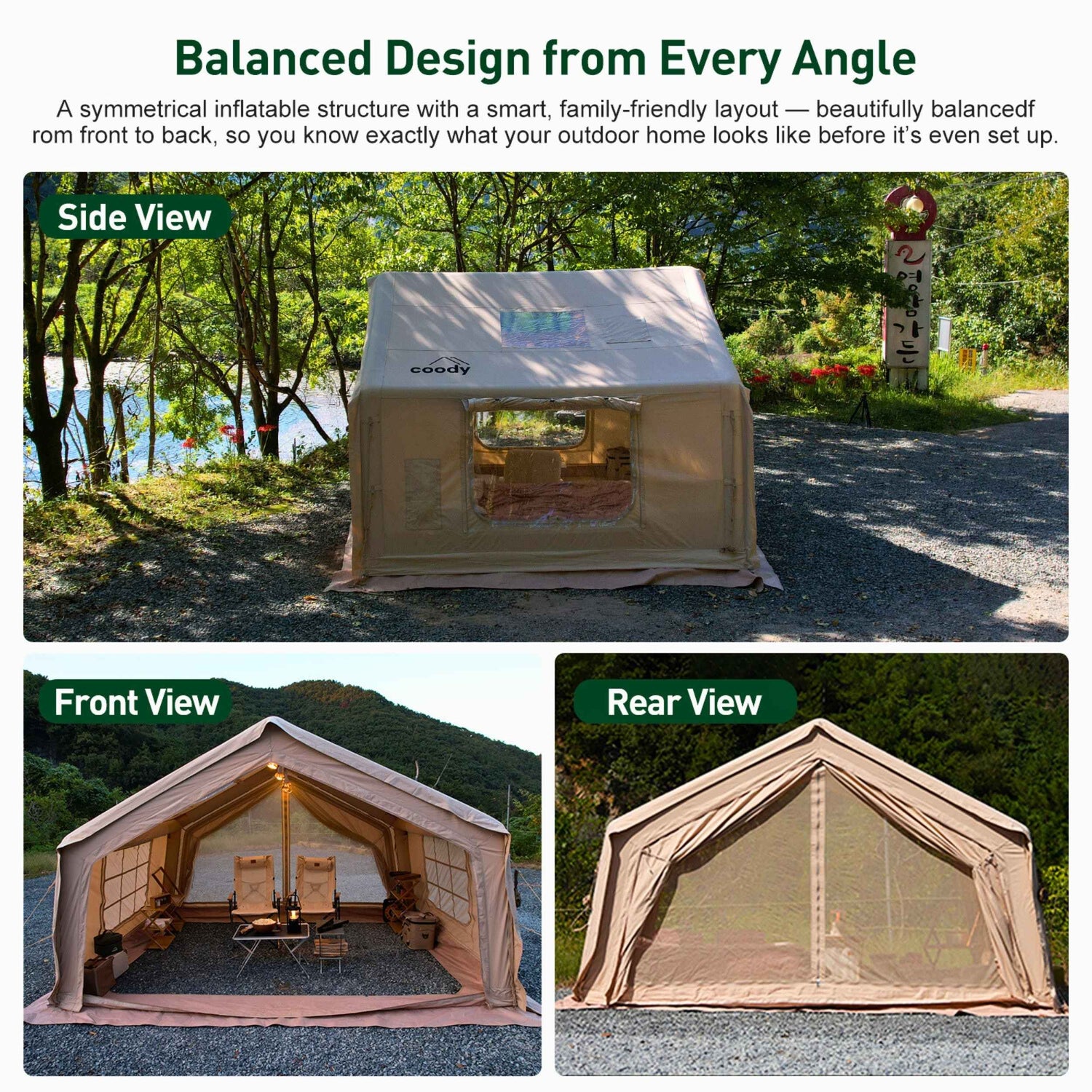 Coody 10.0 Beige (2-4 personas) + Suelo PVC + Alfombra Coody 10.0 + Bomba Eléctrica