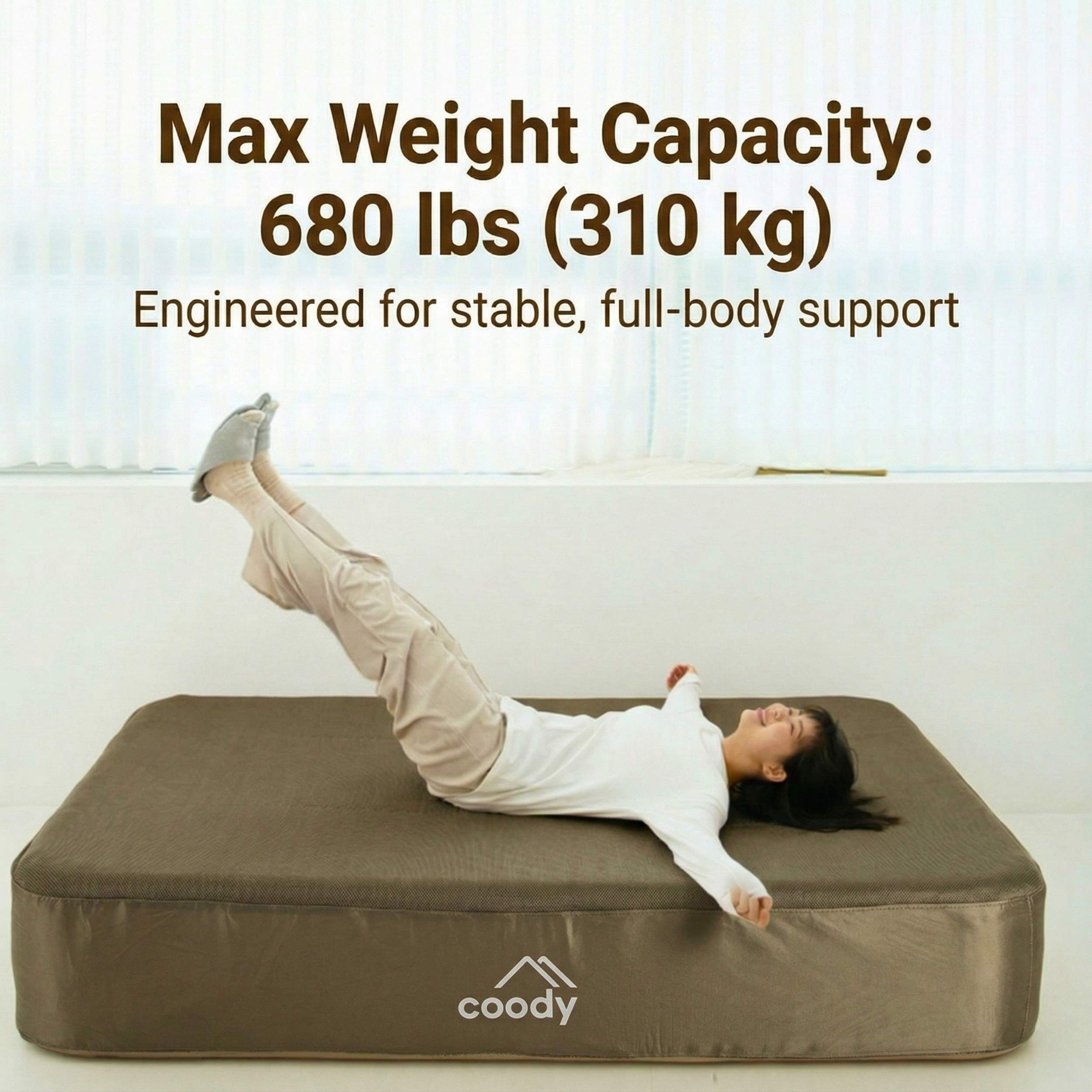 Coody Air Mattress Green Queen (197×150×35 cm) – Premium Air Bed