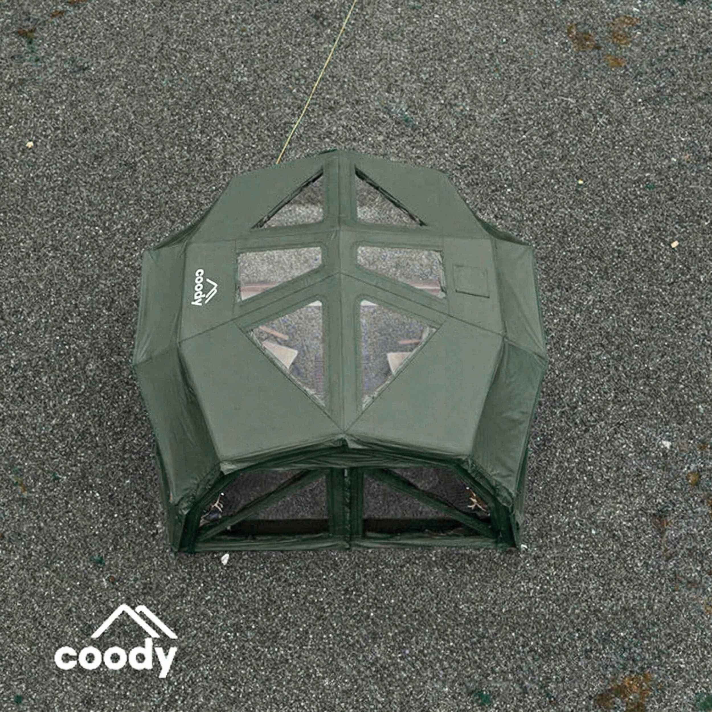 Coody Hub Pro Forest Green - Inflatable Tent for Camping (2-6