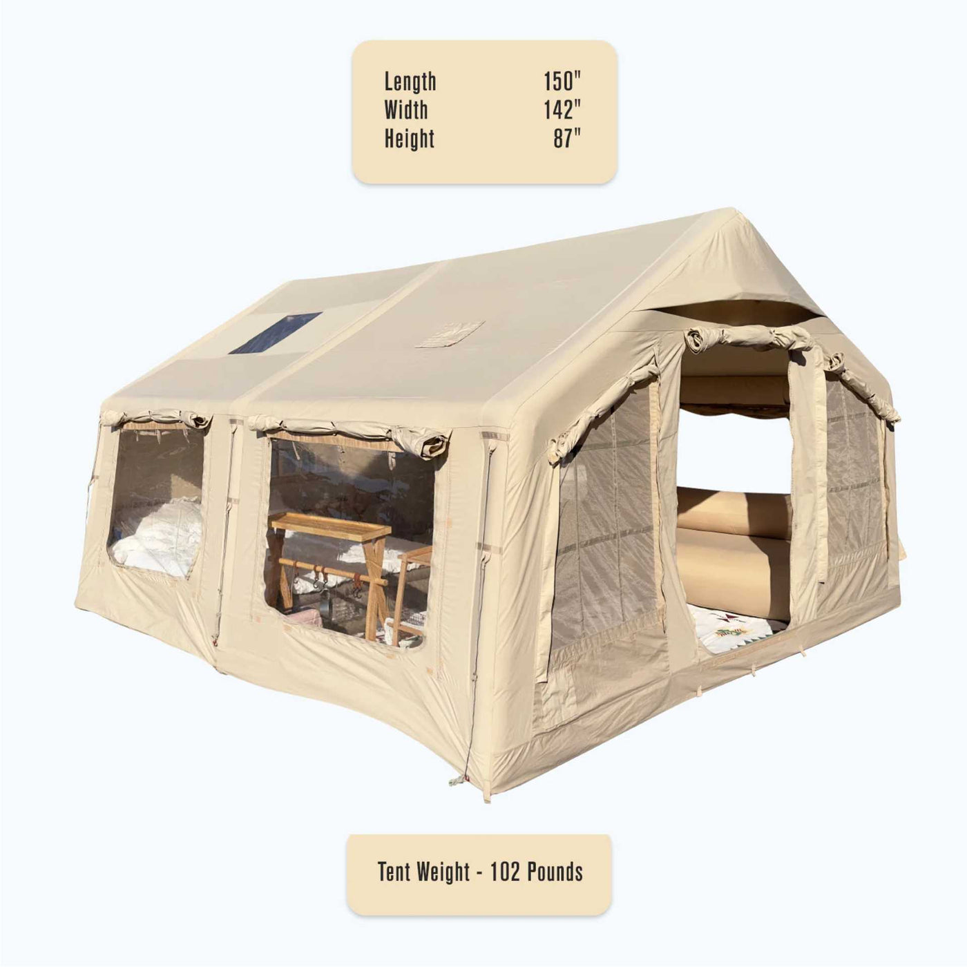 Coody RBM Inflatable tent Koala 5 Beige for 2 8 person