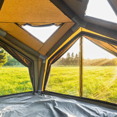 Coody Hub modular blow up tent made from breathable Terylene Cotton fabric