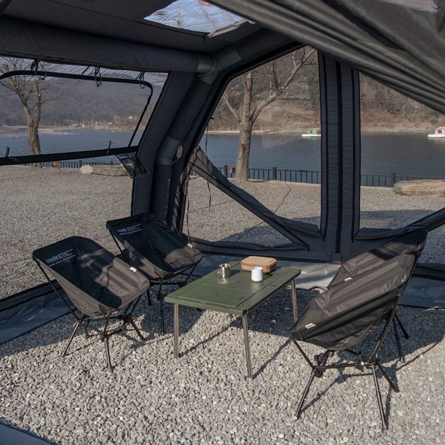 Coody 10.0 PRO Black Premium Inflatable Canvas Tent for 2–4 Campers