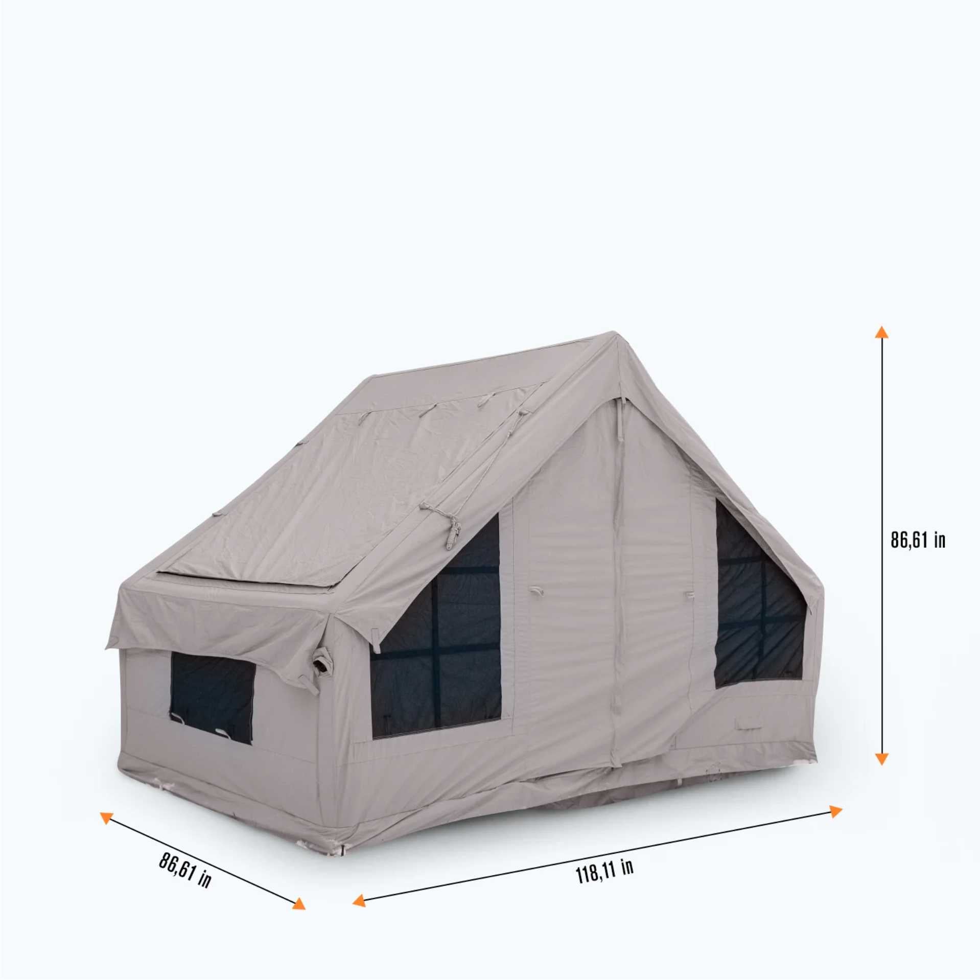 ️⃣ Premium Inflatable Tent with Stove Jack Panda air Medium. Best for 1-4  person.