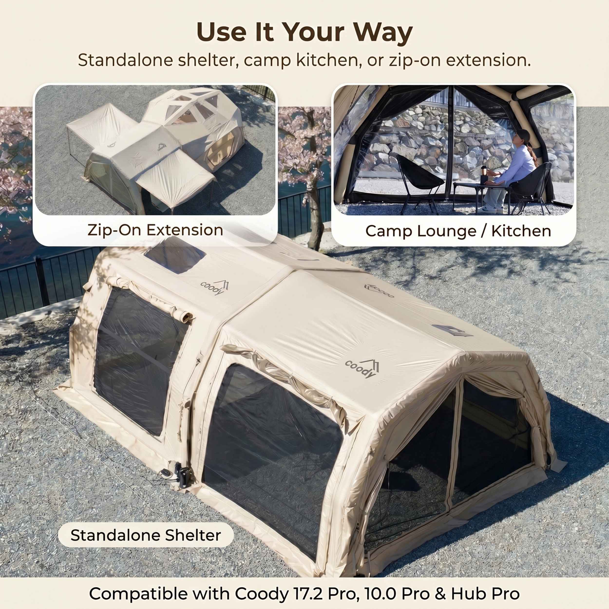 Coody AirTarp Pro Inflatable Canopy for 17.2 Pro, 10.0 Pro & Hub