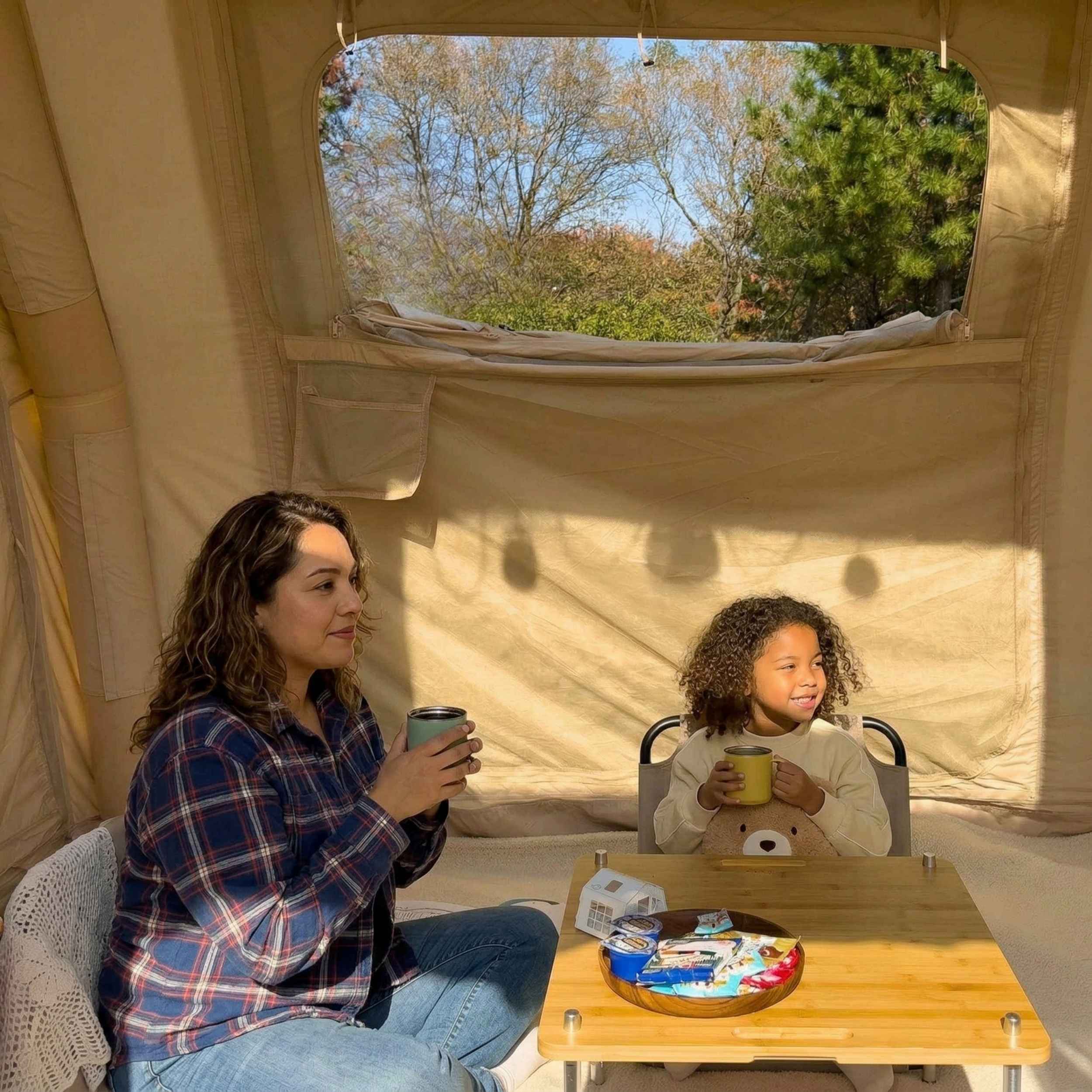 cacaoリテン　liten Bonding Tent Coat Coody Familia AirTent 17.2 Pro Beige- Inflatable Tent for Camping