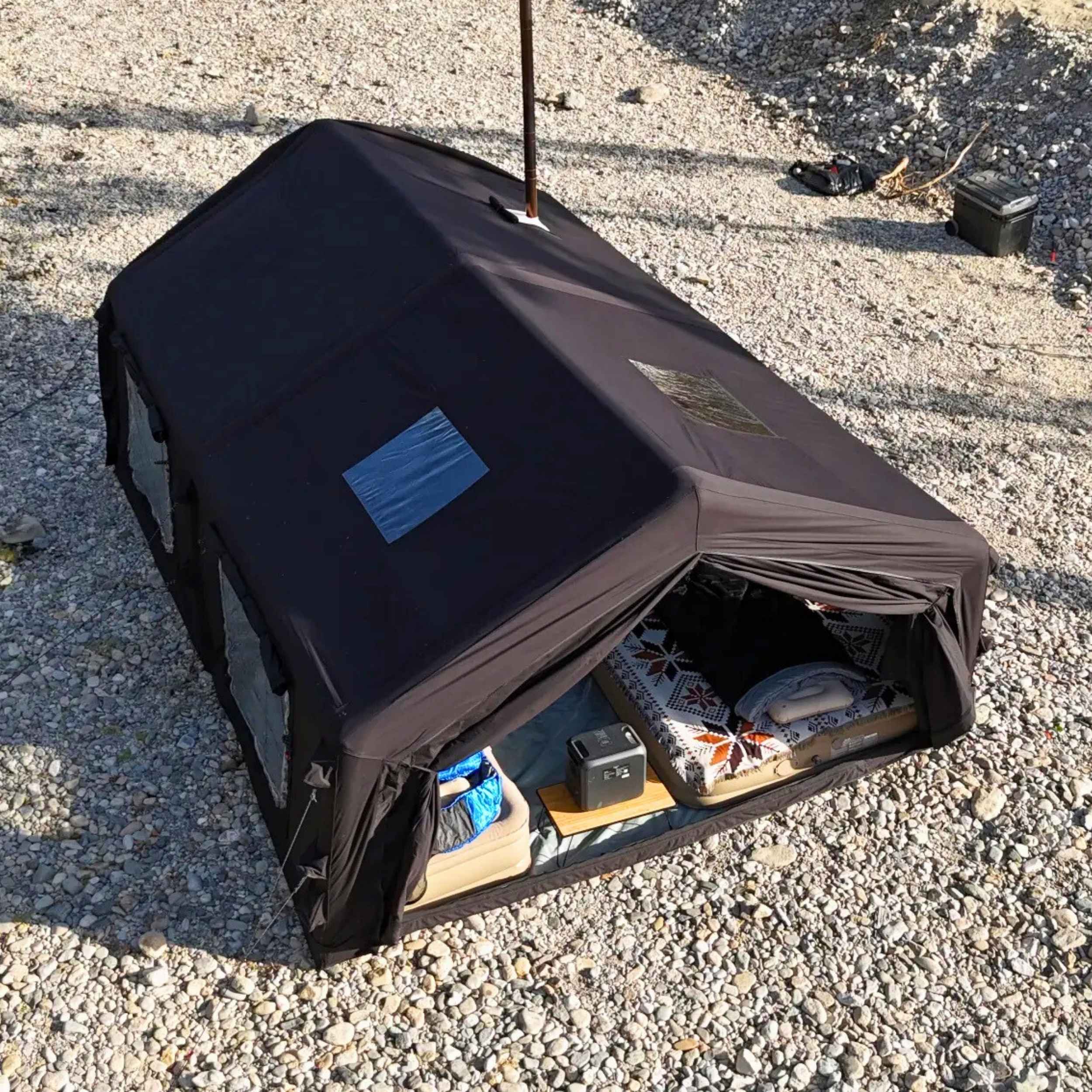 Coody RBM Koala 7 Black | 10 Person Inflatable Tent with Stove