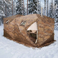 RBM Outdoors Cuboid 4.40 - All-Season Double-Layer Hot Tent with Stove Jack for 2-6 People