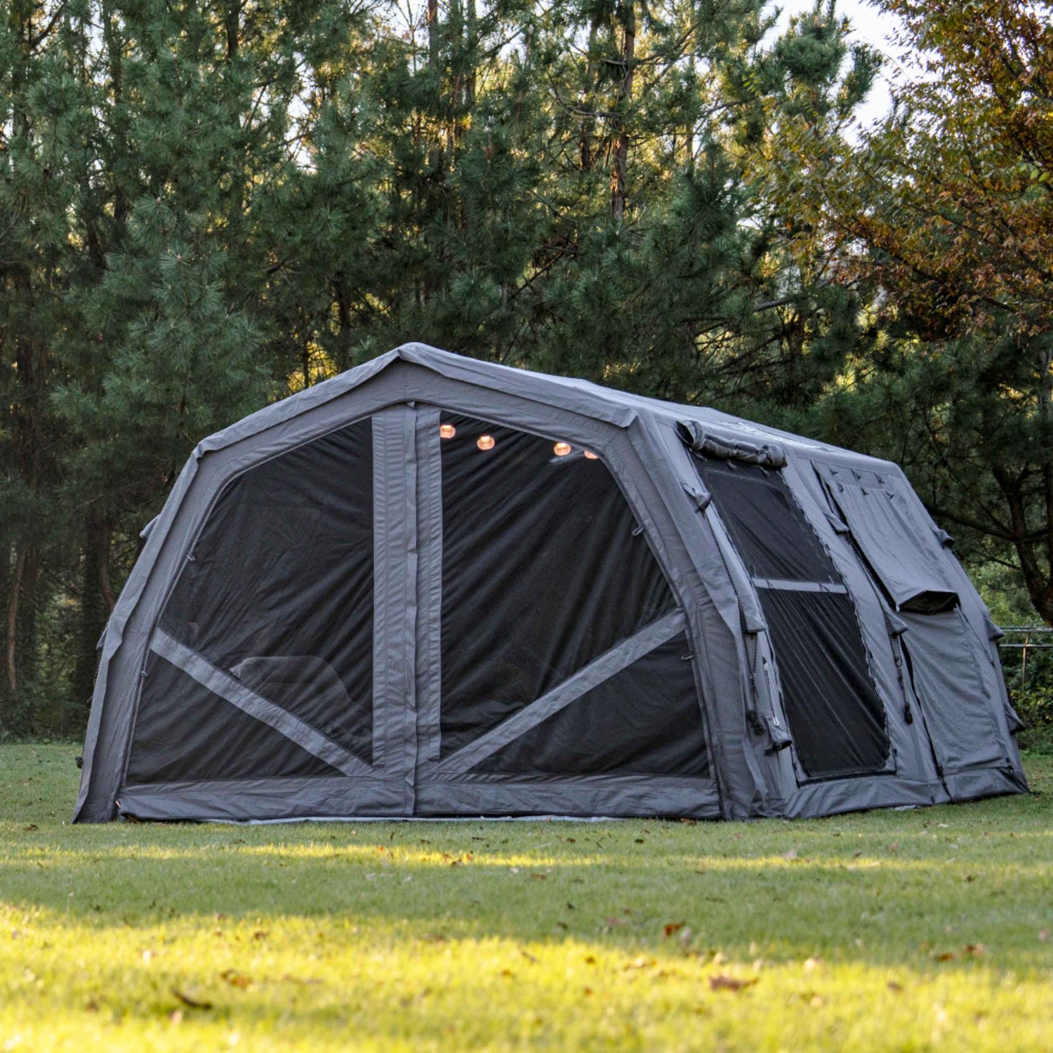 Coody Familia AirTent 17.2 PRO Gray (2-10 Person)+Electric Pump+TPU Door Gray+Ground Sheet