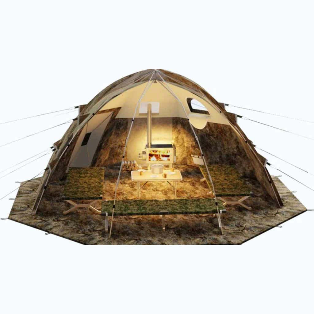 All-Season Premium Outfitter Tent with Stove Jack "UP-5". Comfort for 3-8 People.