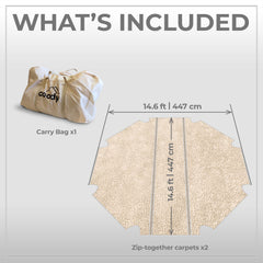 Premium padded dome tent carpet for glamping and family camping comfort