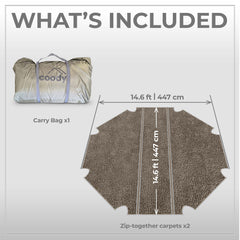 Premium padded dome tent carpet for glamping and family camping comfort