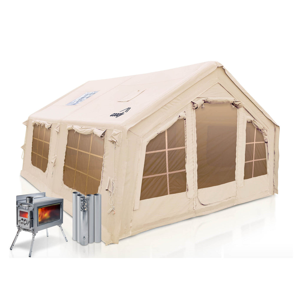 Coody 13.6 | RBM Outdoors Inflatable tent Koala 5 Beige + Stove Caminus M