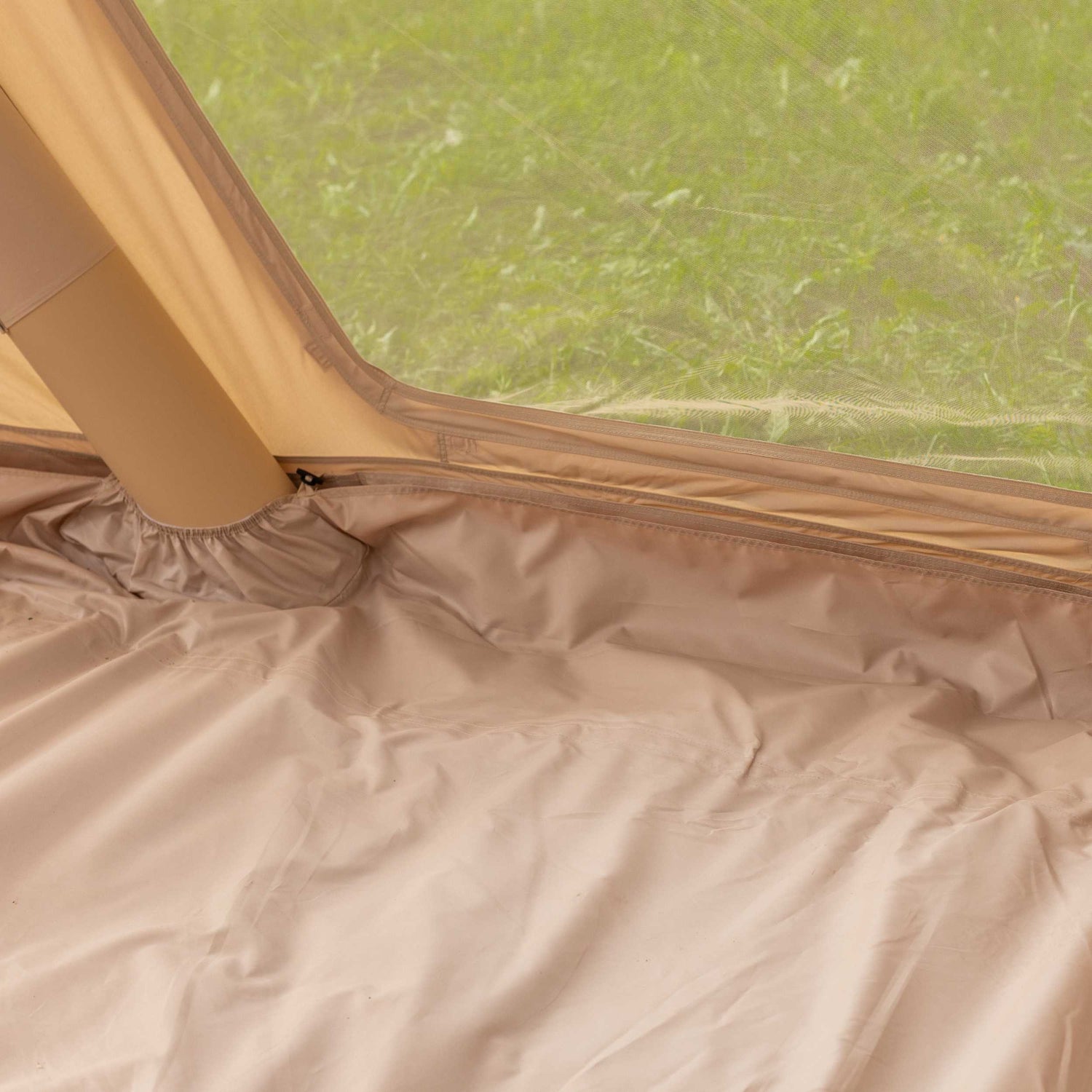 Cooly Hub Pro Beige - Tente gonflable pour le camping (2-6 personnes)