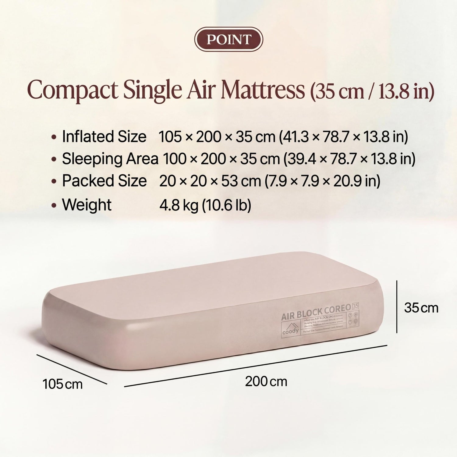 Colchón de aire Coody (verde bosque)