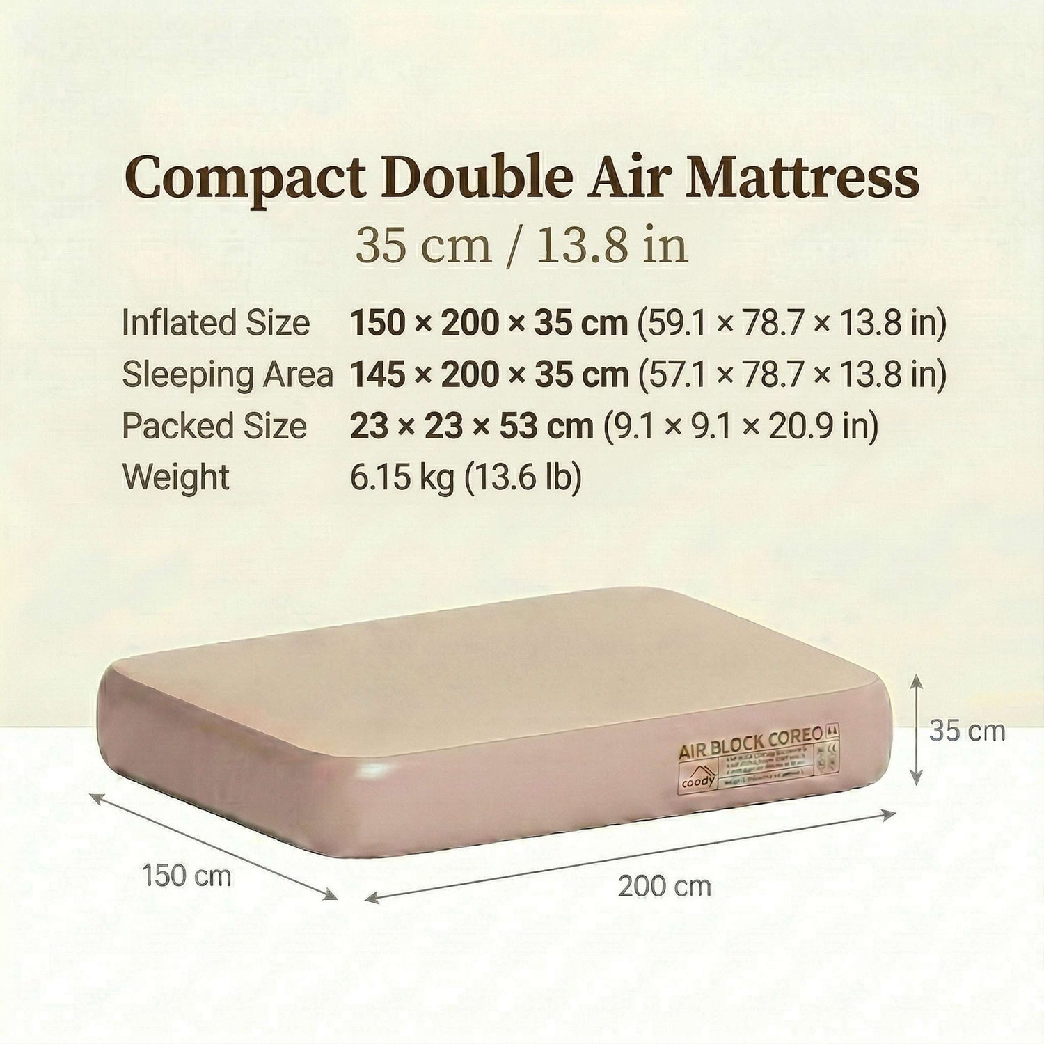 Colchón de aire Coody (verde bosque)