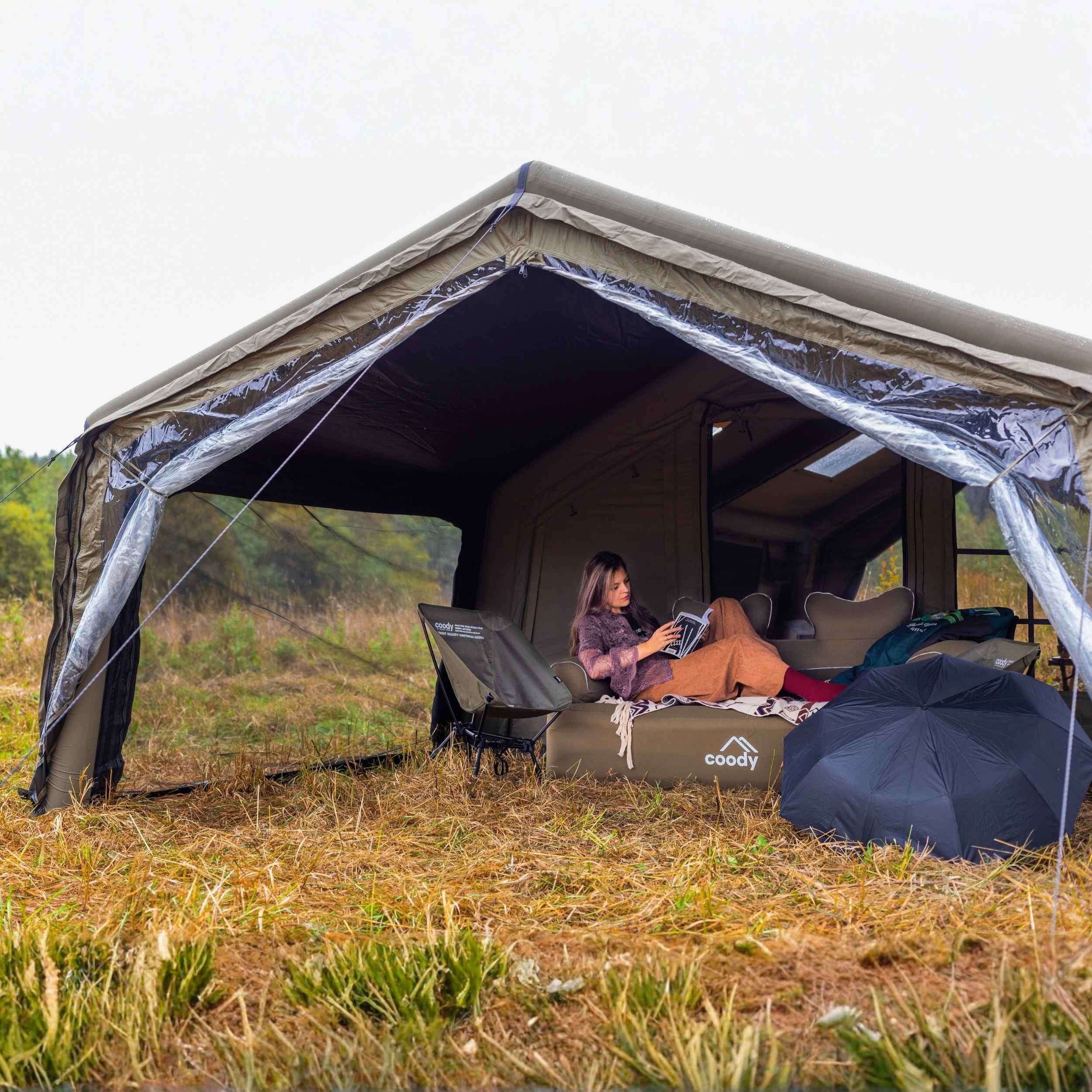 Coody AirTarp Inflatable Canopy Extension for 8.0 AirTent – Forest