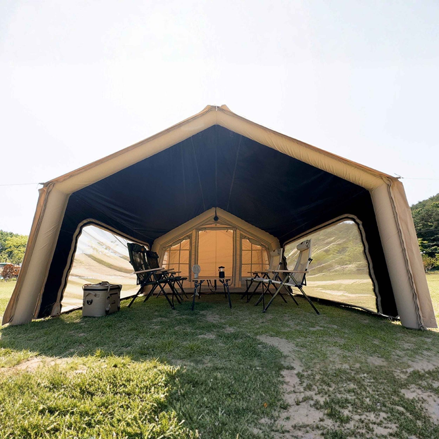 Coody AirTarp Forest Green - Toldo inflable para tienda de campaña (17,2, 13,6, cubo, 10,0)