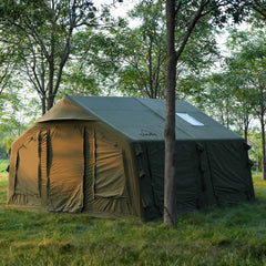 Coody 13.6 Forest Green (2-10 person) + RBM Wood Stove Caminus M - RBM Outdoors