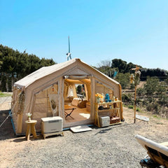 Coody 17.2 Beige (2-10 person) + RBM Wood Stove Caminus M - RBM Outdoors