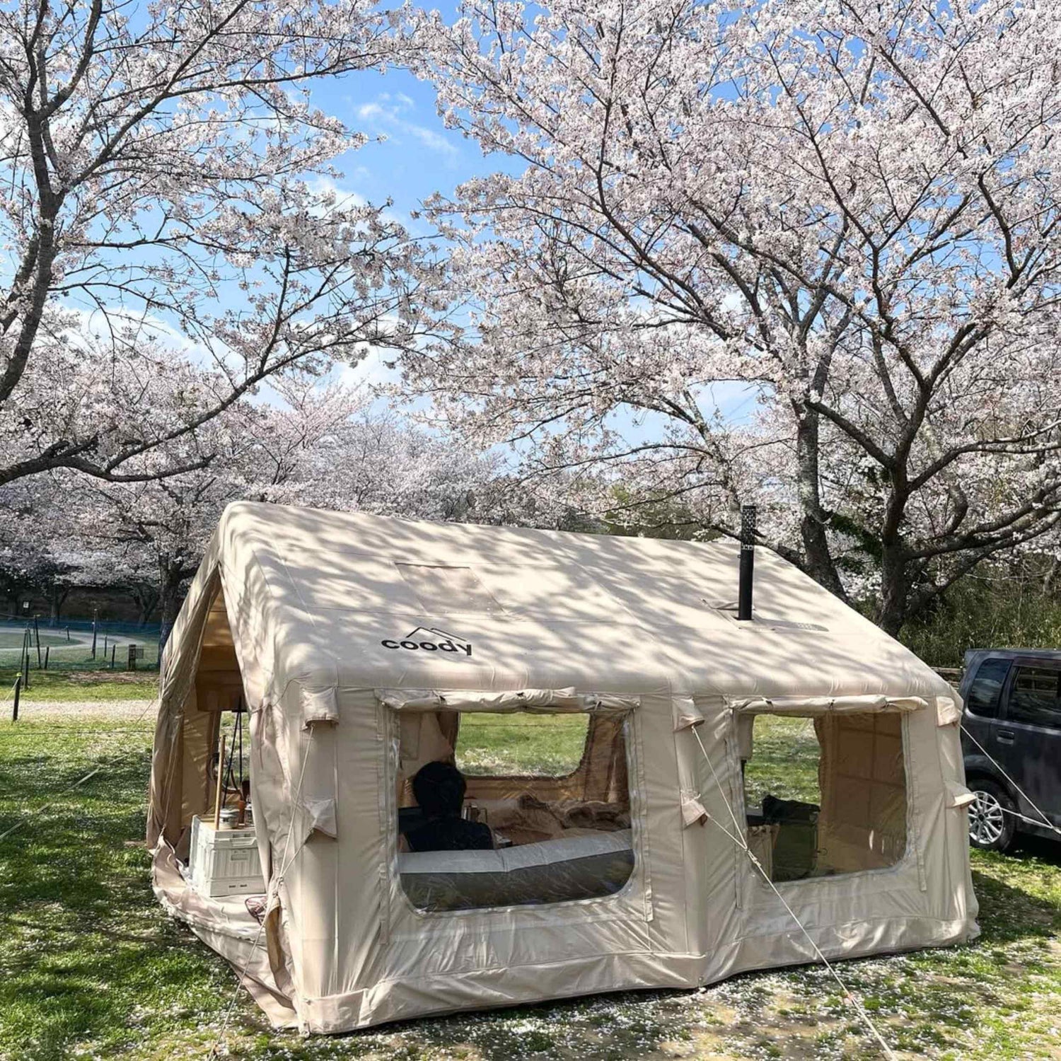 koala air tent 5 Coody 13.6 (Koala-5) Beige Inflatable Tent for Camping (2-8 person)