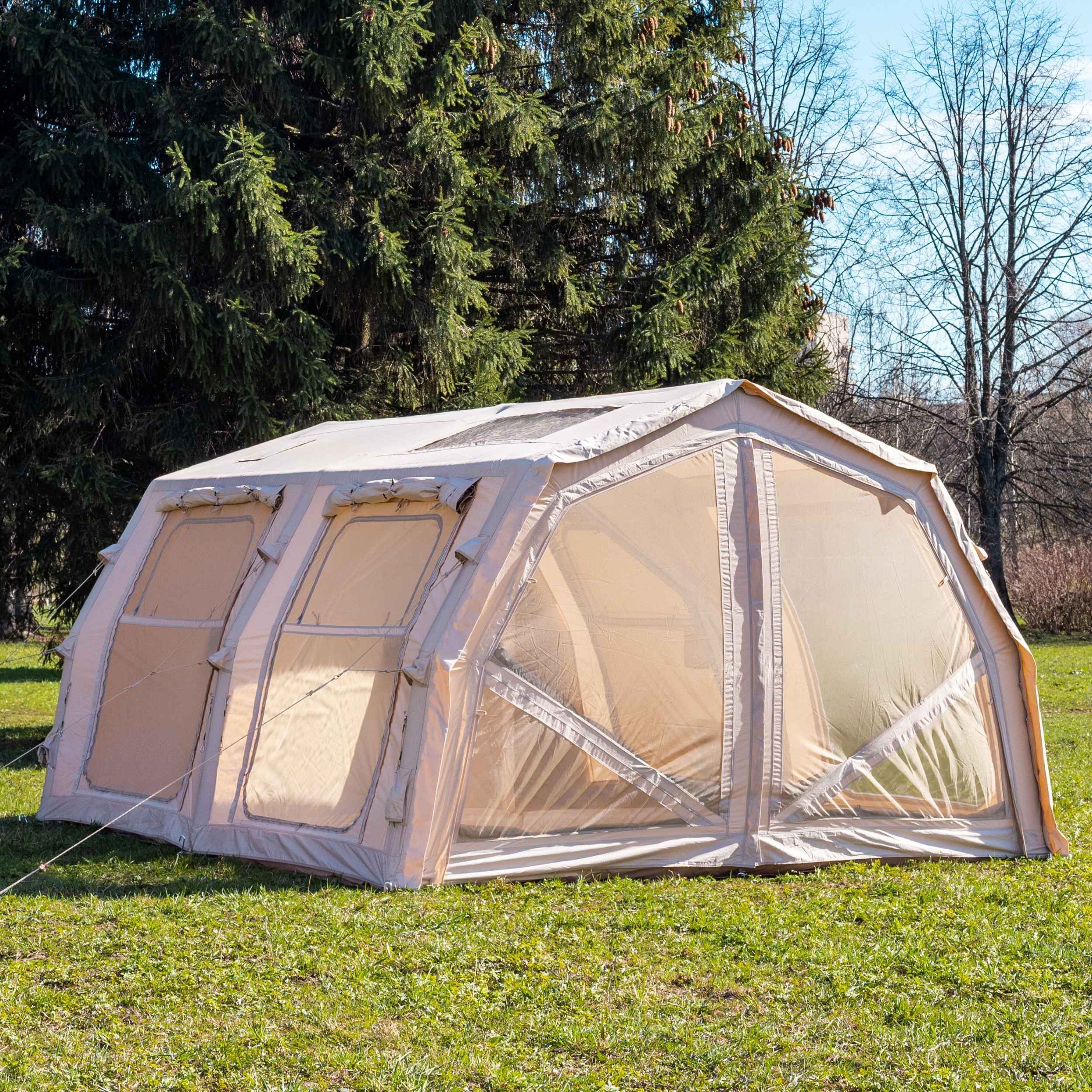 Coody Familia AirTent 17.2 Pro Beige- Inflatable Tent for Camping