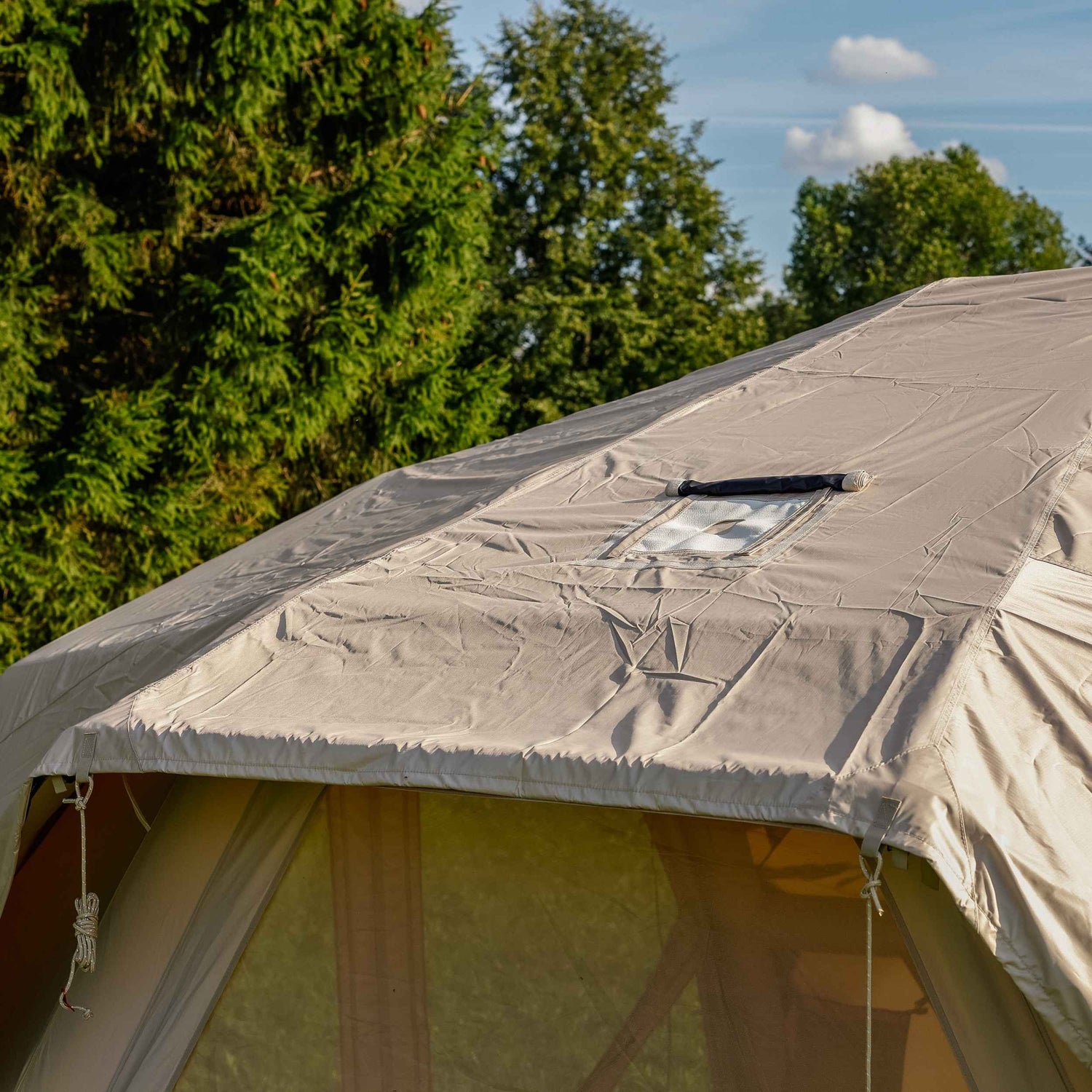 Cooly Hub Pro Beige - Tente gonflable pour le camping (2-6 personnes)