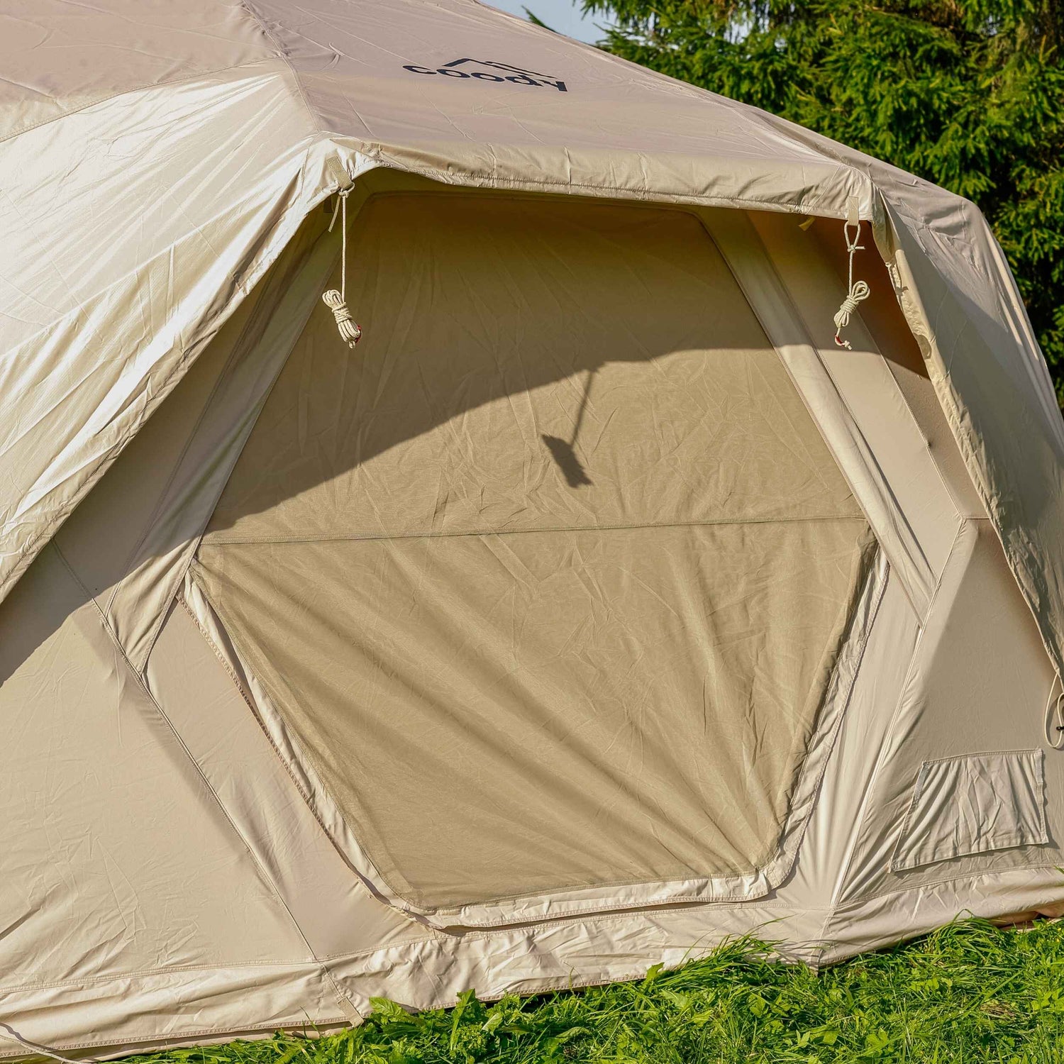 Cooly Hub Pro Beige - Tente gonflable pour le camping (2-6 personnes)