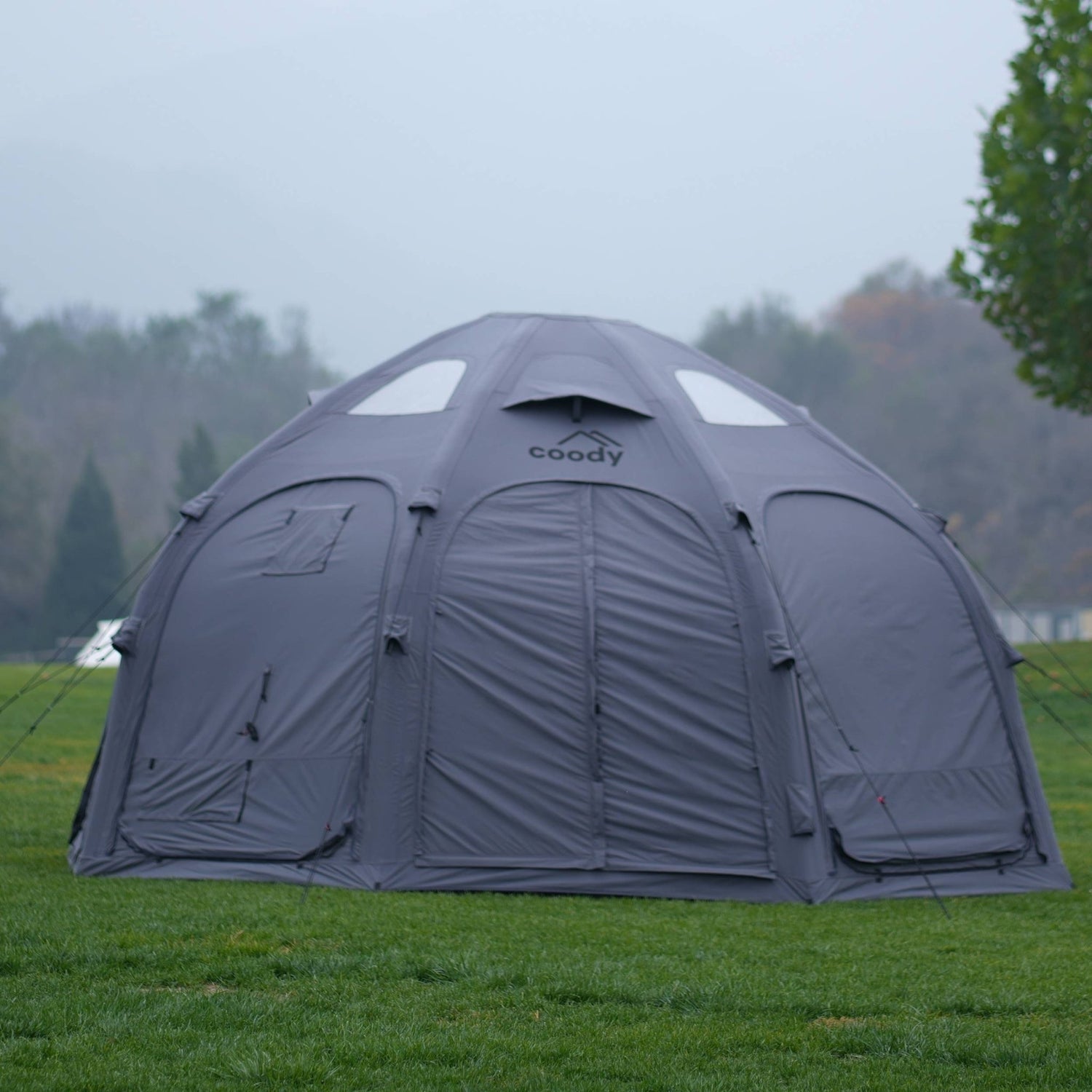 Tente gonflable de luxe Coody Aurora Dome Black (2-4 personnes)