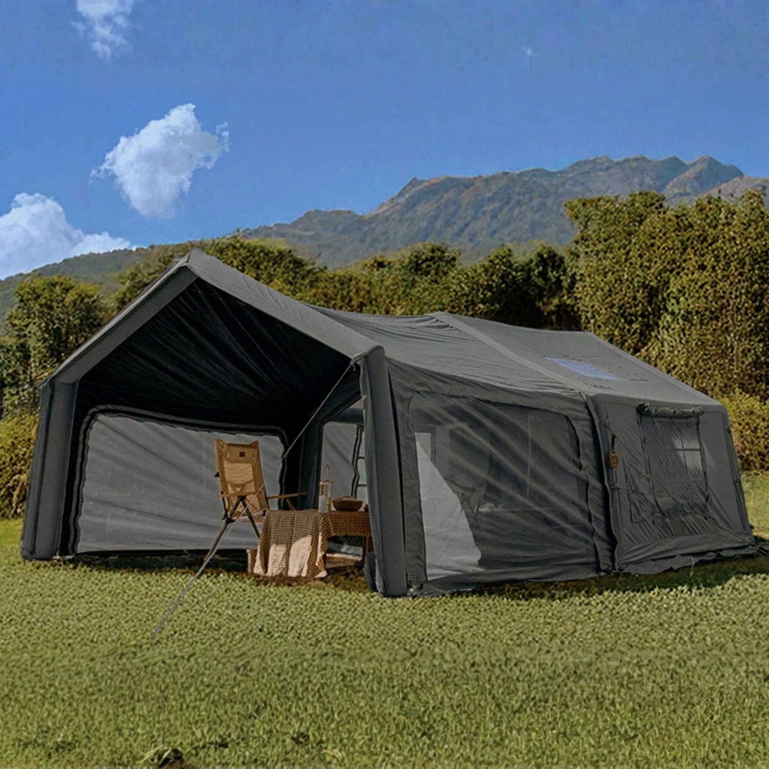 Coody AirTarp Forest Green - Toldo inflable para tienda de campaña (17,2, 13,6, cubo, 10,0)