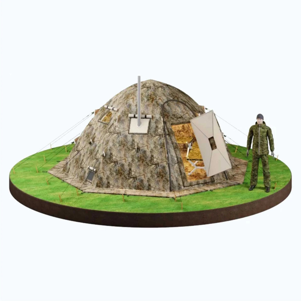All-Season Premium Outfitter Tent with Stove Jack "UP-5". Comfort for 3-8 People.