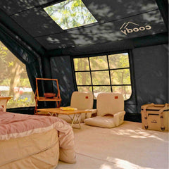 Coody 10.0 Black (2-10 person) + RBM Wood Stove Caminus S - RBM Outdoors