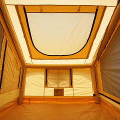 Lightweight inflatable camping tent for road travel adventures