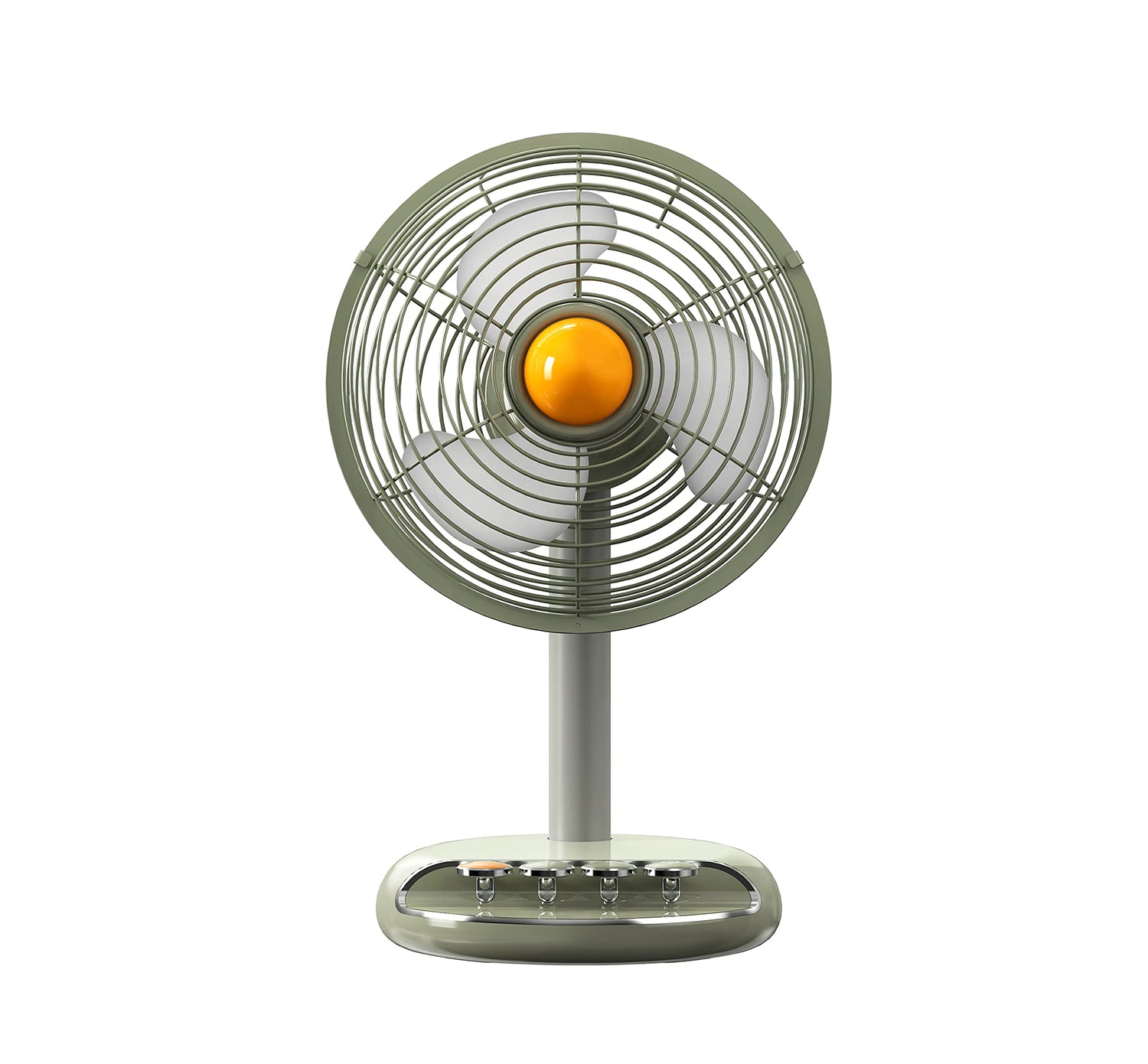 Small Desk Fan Usb Powered - Portable Quiet Vintage Oscillating Fan 2 Speeds