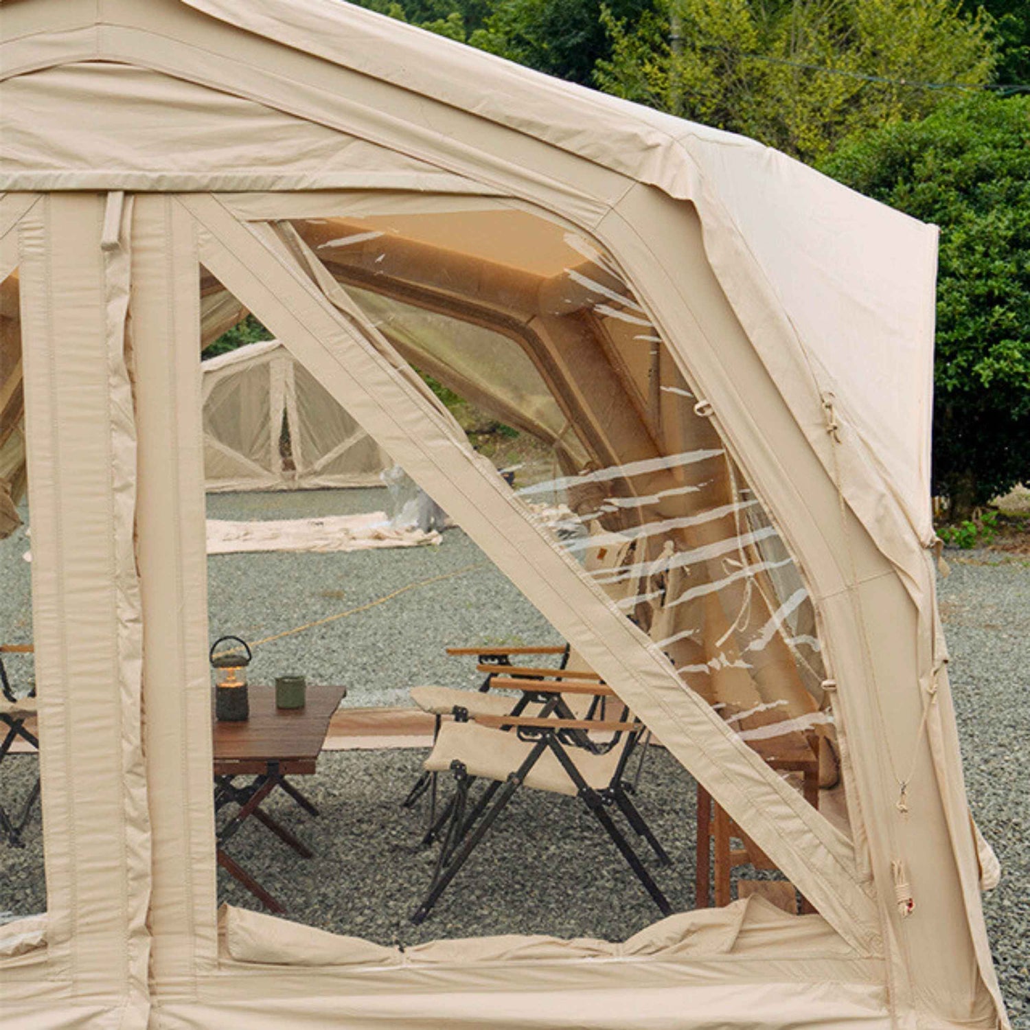 Coody Hub Pro Beige- Inflatable Tent for Camping (2-6 Person)