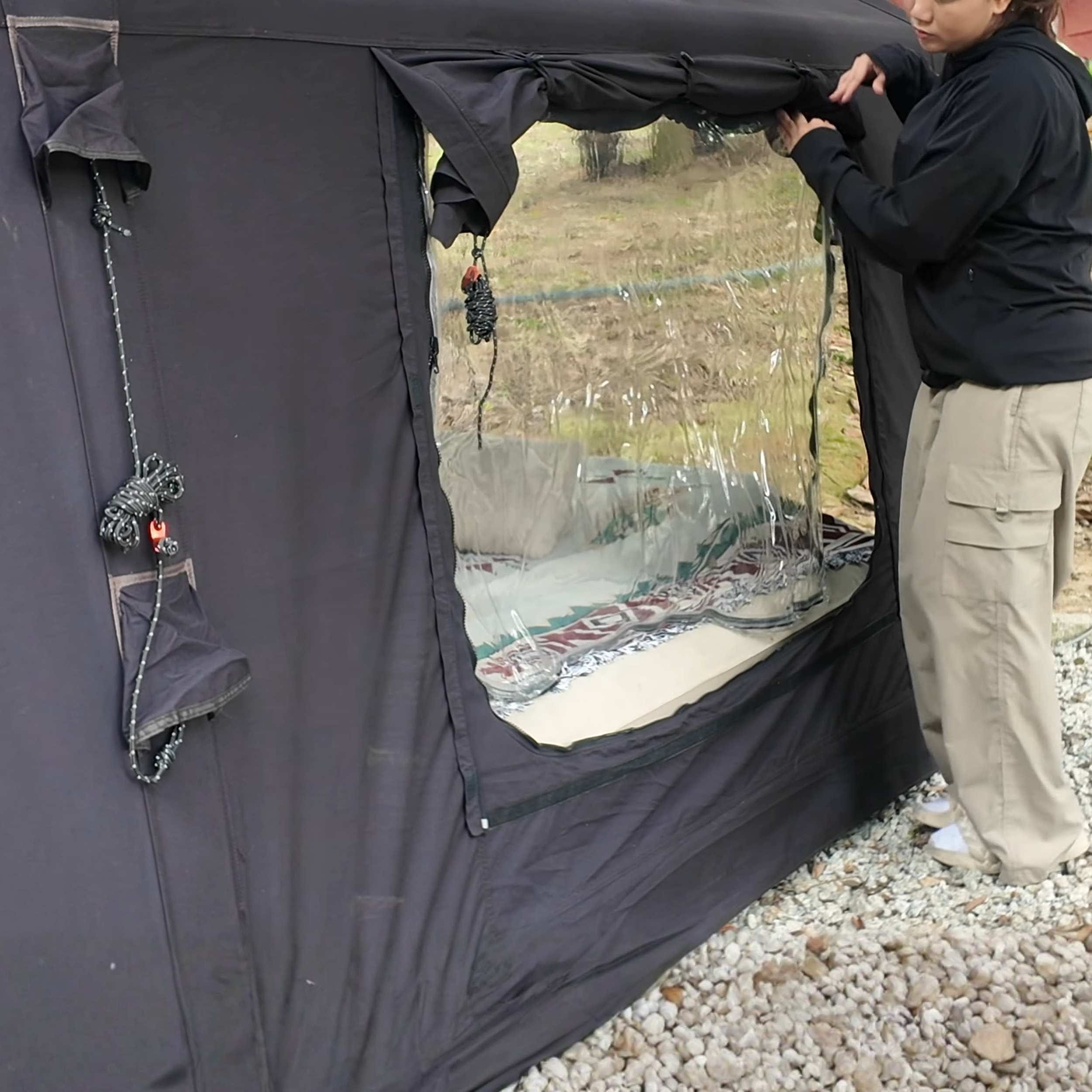 Coody RBM Koala 7 Black | 10 Person Inflatable Tent with Stove