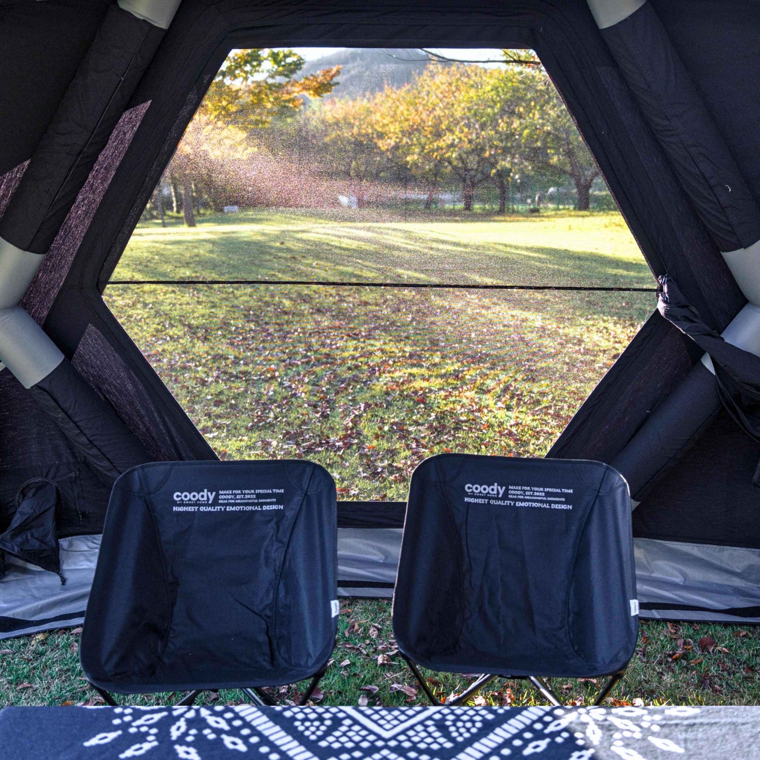 Coody Hub Pro Black - Inflatable Tent for Camping (2-6 Person)