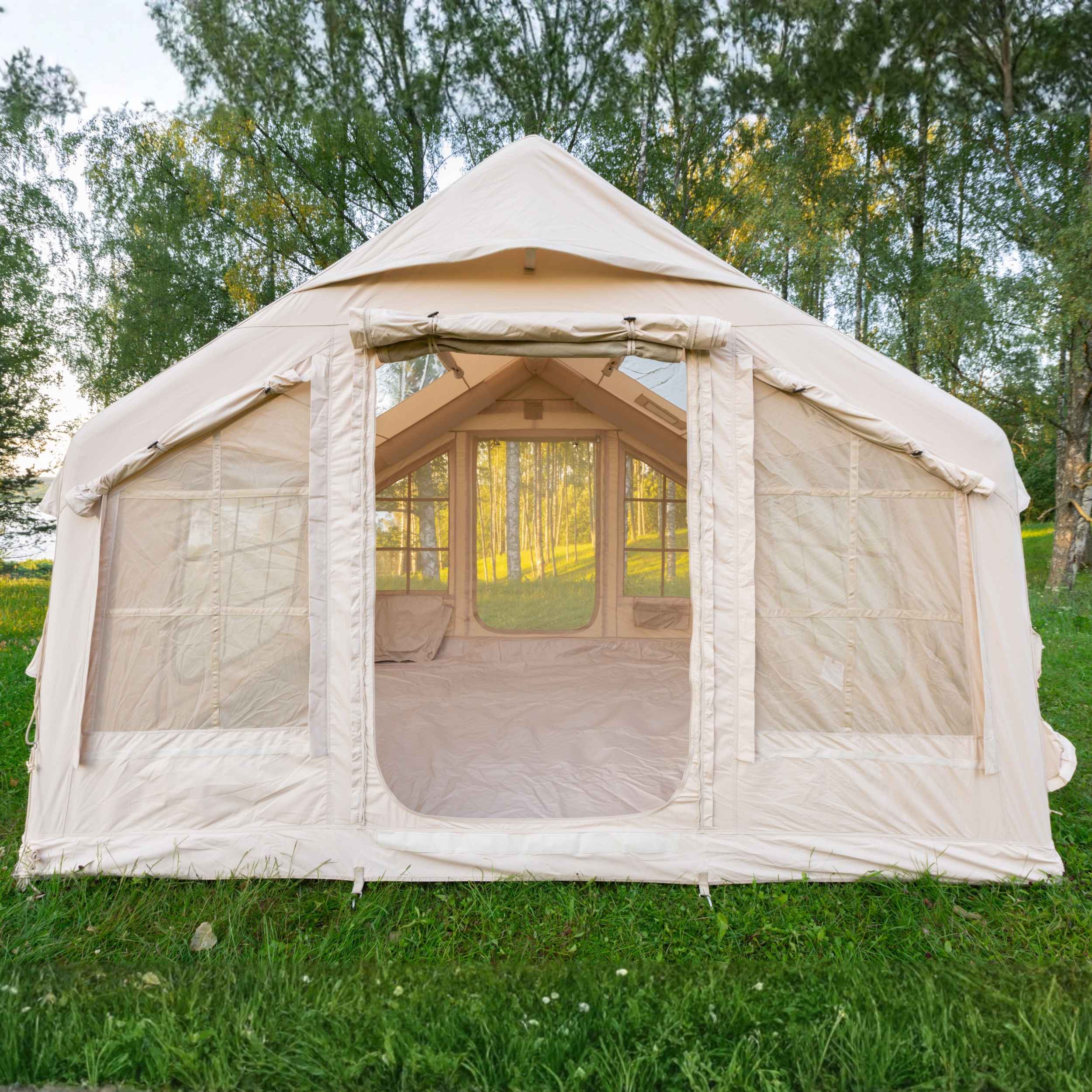 Coody 8.0 Beige Inflatable Tent for Camping (1-4 person) | RBM
