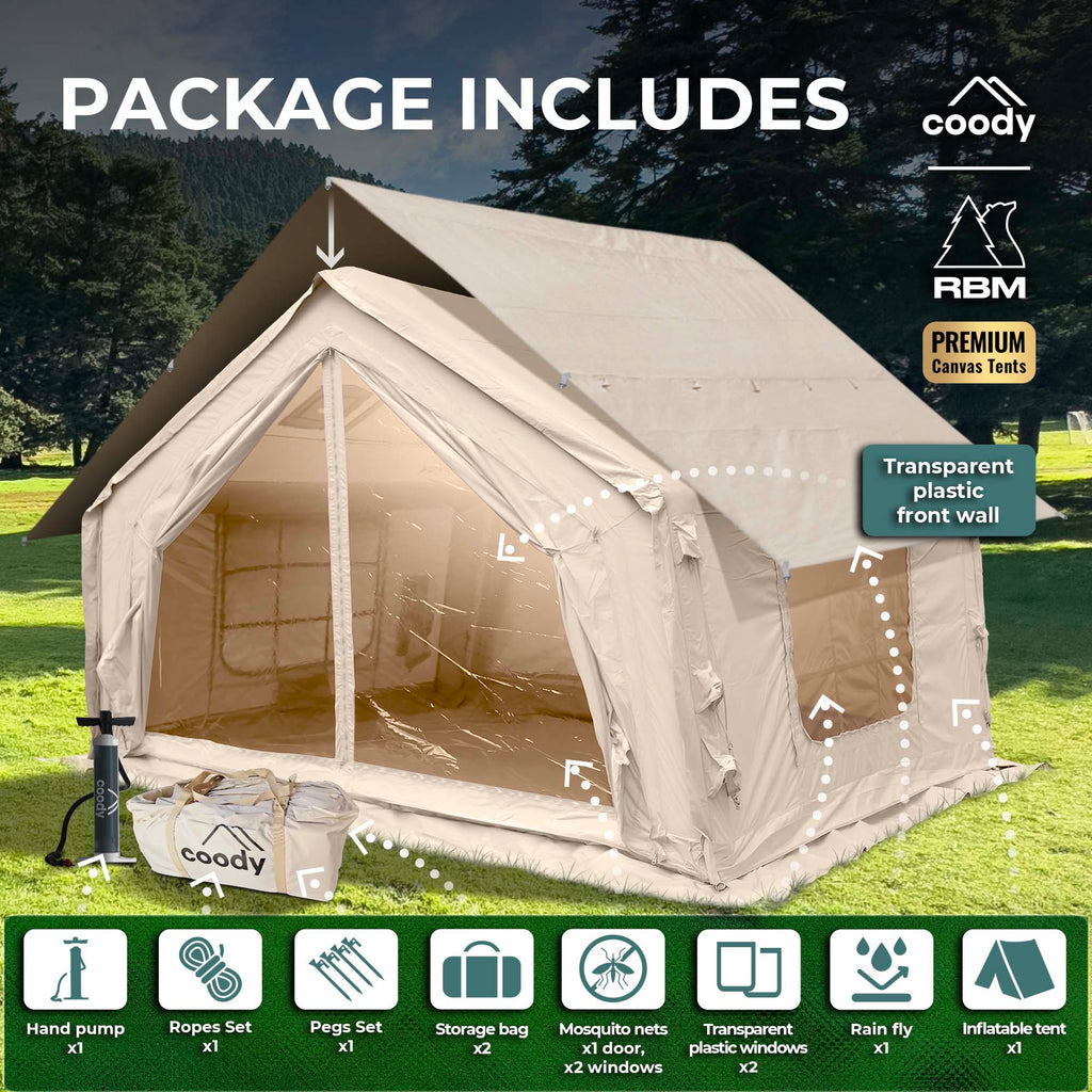 Coody 10 | Rbm Outdoors Inflatable Tent for 2-4 person (Beige)