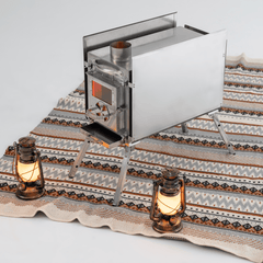 RBM Caminus S small wood burning tent stove with chimney