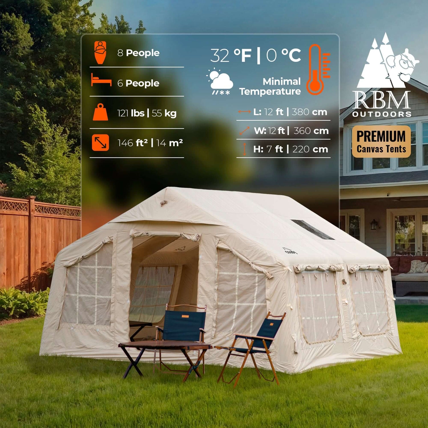 c tent Koala Air Tent 5 | Inflatable Tent with Stove Jack