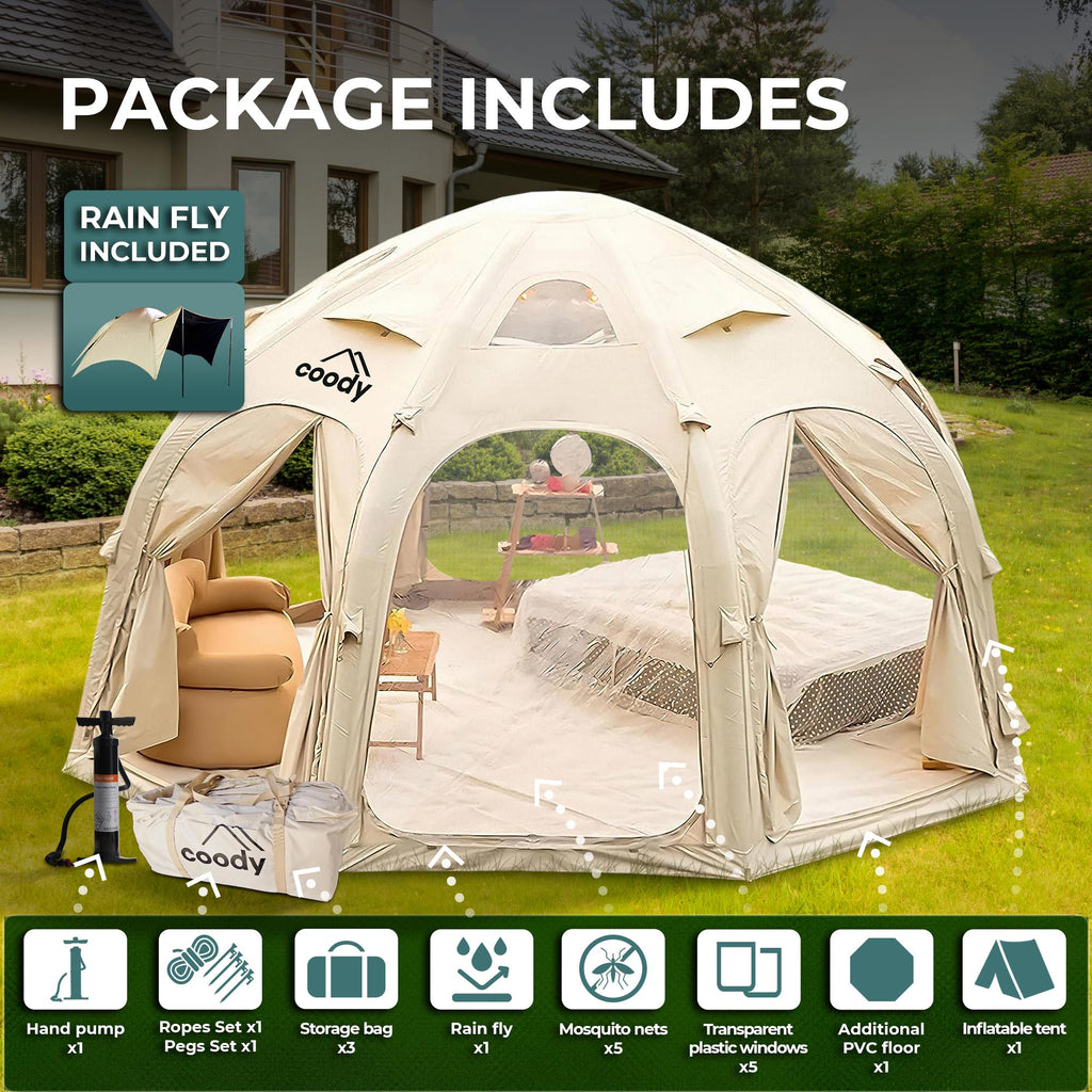Coody | RBM Inflatable tent Octopus Beige for 2-4 person
